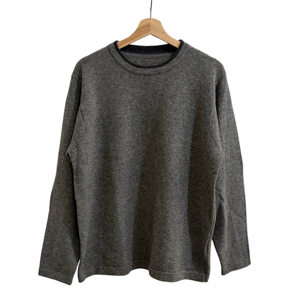 Woolrich Sweater Mens Medium Gray Heather Lambswool Pullover Crewneck Knit